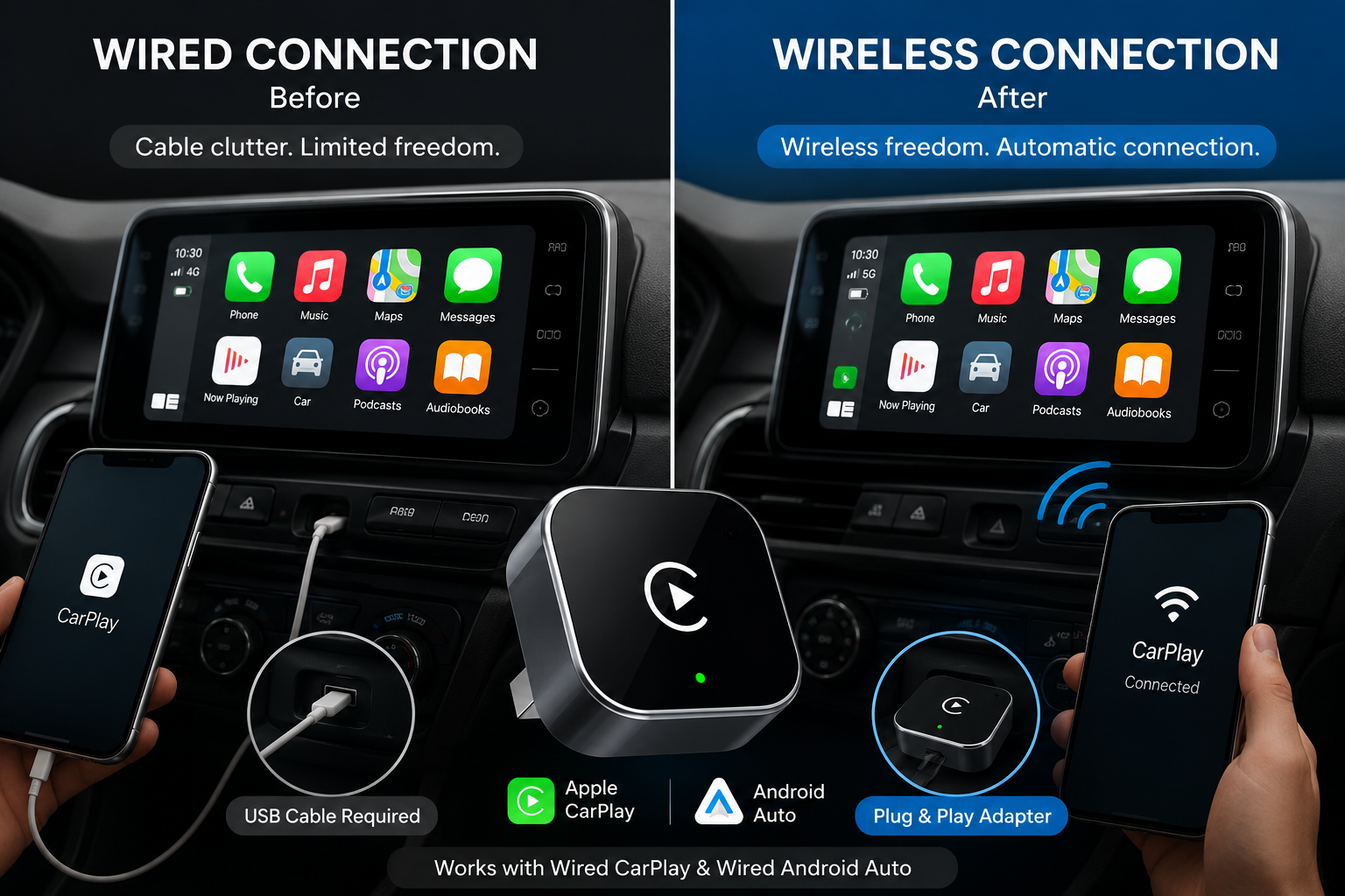 Pinnacle wireless CarPlay & Android Auto Adapter