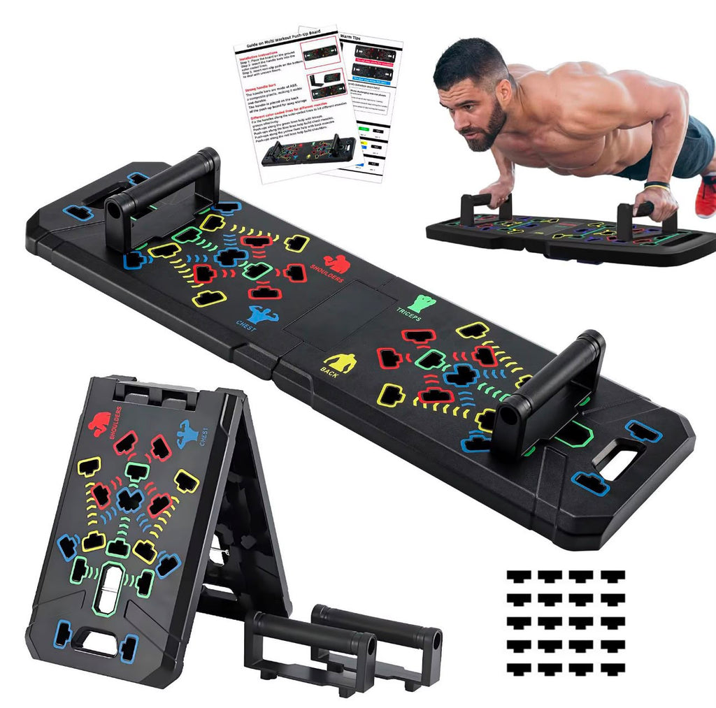 Foldable Push-Up Board — Color-Coded Training System