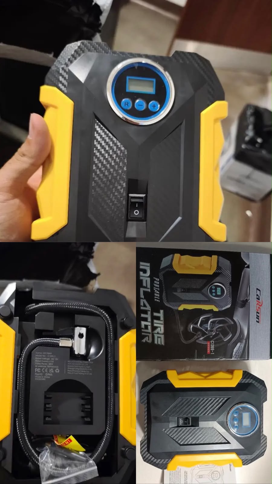 Portable Tyre Inflator — 12V Digital Air Compressor