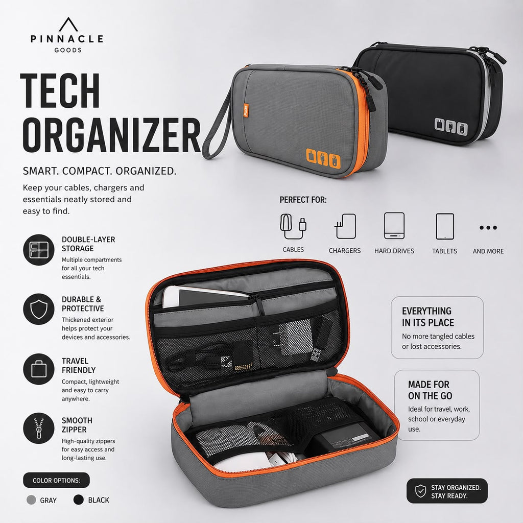 Pinnacle Travel™ Tech Organizer