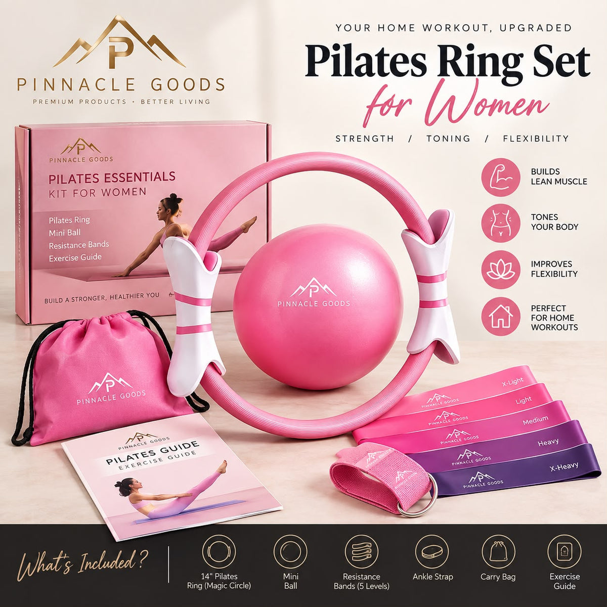 Pinnacle Pilates | Ring & Resistance Training Set