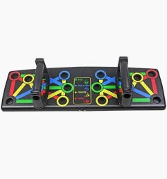 Foldable Push Up Board – Multi-Position Colour-Coded Home Gym Training Board with Handles